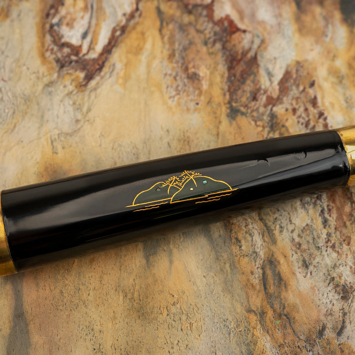 Petty 13 cm Takeshi Saji Art Fuji on Lake R-2 + Saya