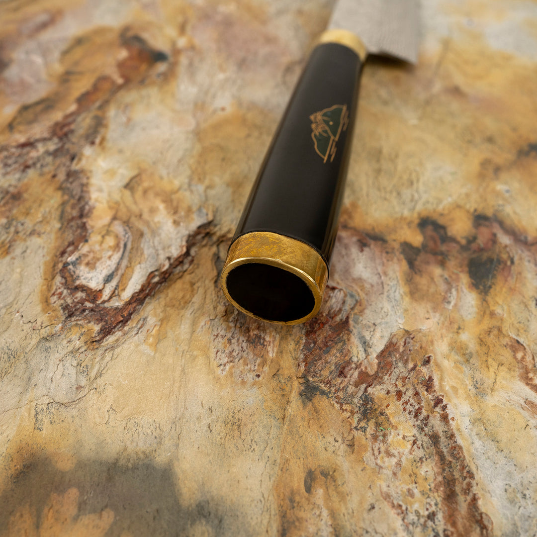 Petty 13 cm Takeshi Saji Art Fuji on Lake R-2 + Saya