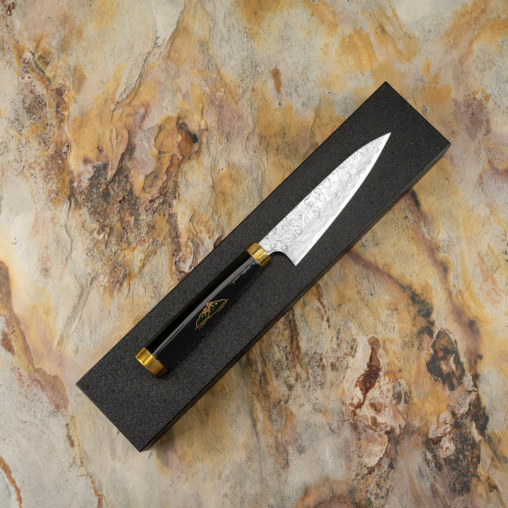 Petty 13 cm Takeshi Saji Art Fuji on Lake R-2 + Saya