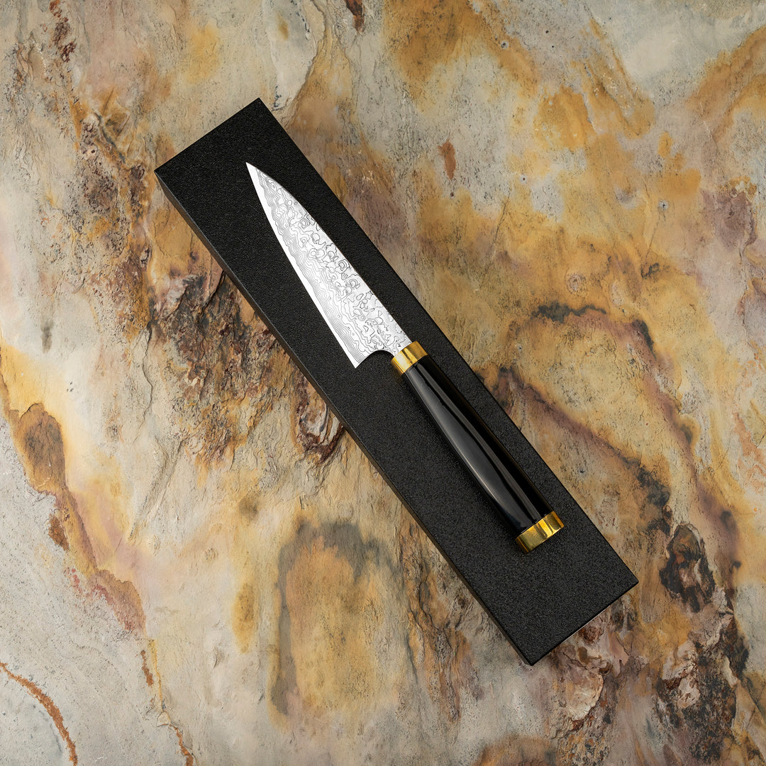 Petty 13 cm Takeshi Saji Art Fuji on Lake R-2 + Saya