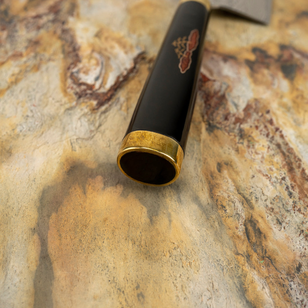 Nakiri 17 cm Takeshi Saji Art Tori Fuji on Lake R-2 + Saya