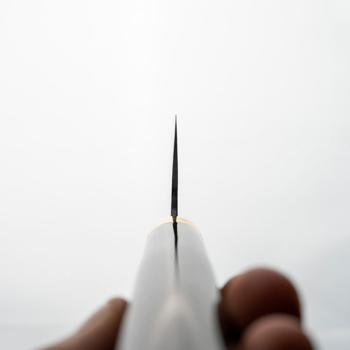 Santoku 18 cm Takeshi Saji Art Tori Fuji on Lake R-2 + Saya