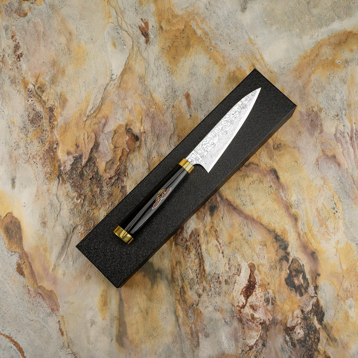 Petty 13 cm Takeshi Saji Art Tori Fuji on Lake R-2 + Saya