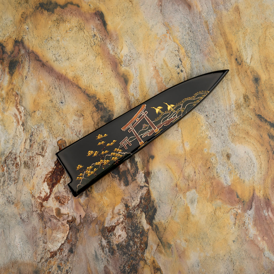 Petty 13 cm Takeshi Saji Art Tori Fuji on Lake R-2 + Saya