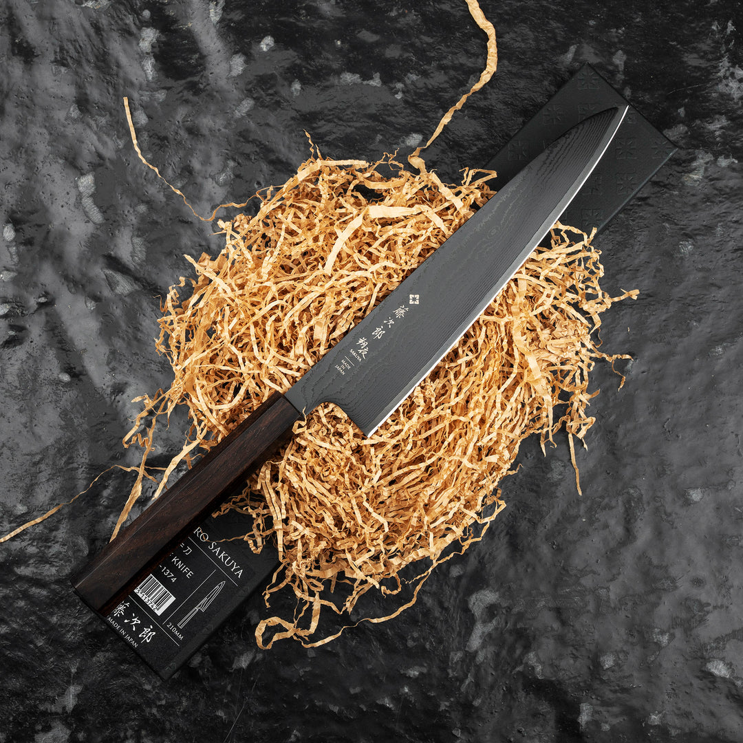 Gyuto 21 cm Tojiro Sakuya Black VG-10 Damascus