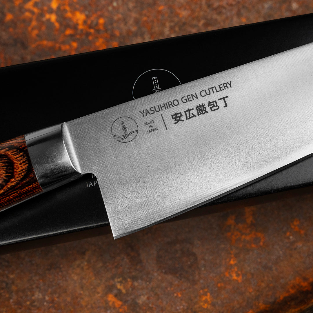 Gyuto 21 cm Yasuhiro Gen Mahogany Shirogami#2/SS