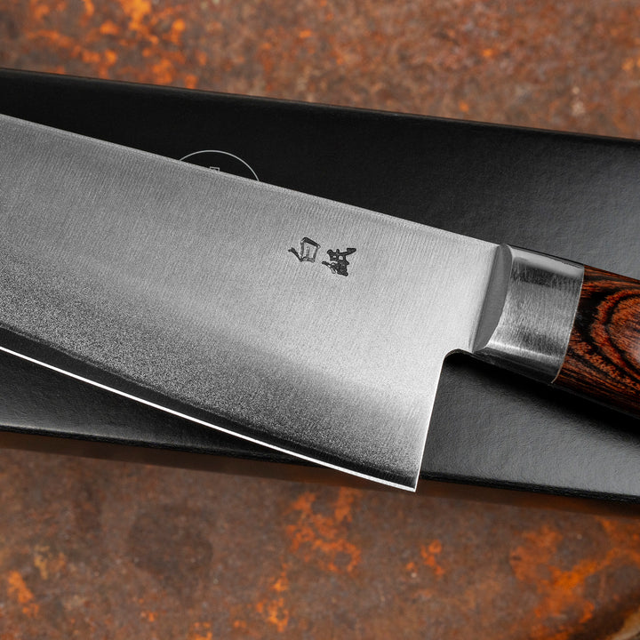 Gyuto 21 cm Yasuhiro Gen Mahogany Shirogami#2/SS