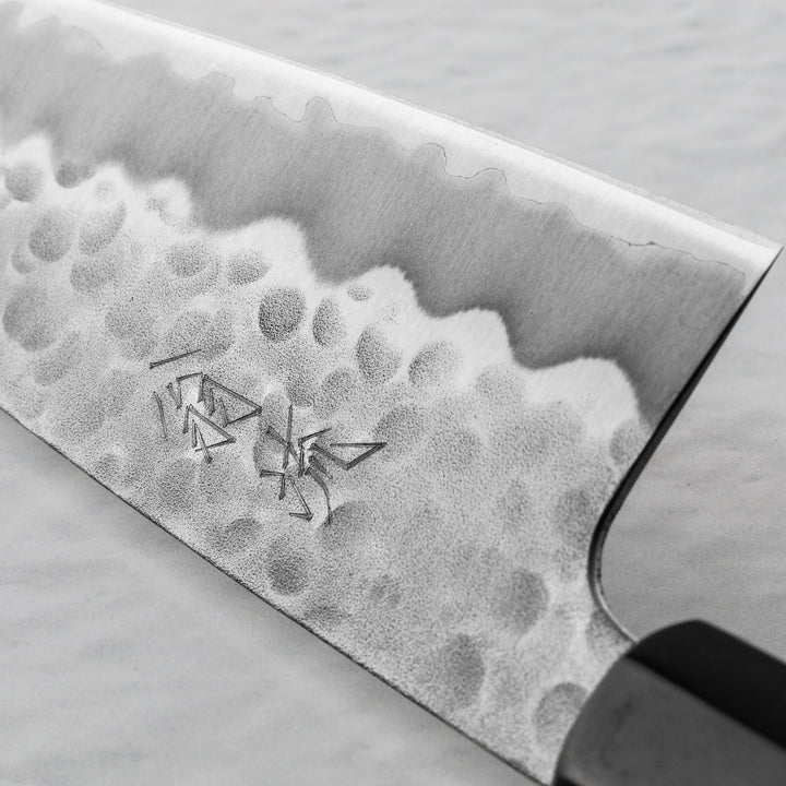 Santoku 16,5 cm Oul Shirogami#2/SS Tsuhime