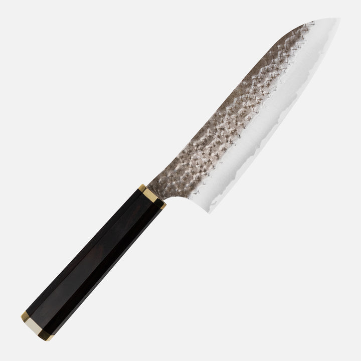 Santoku 17 cm Yu Kurosaki Kokusen Brass Aogami Super/SS
