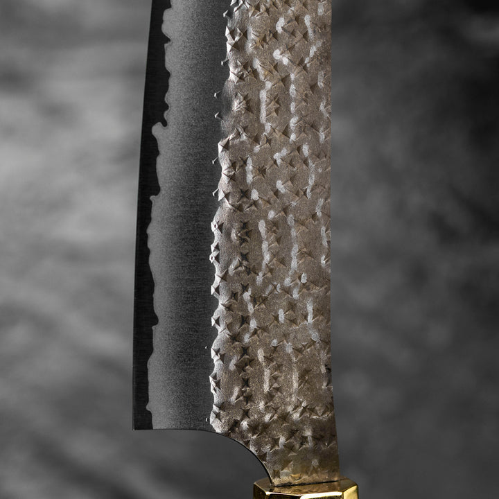 Santoku 17 cm Yu Kurosaki Kokusen Brass Aogami Super/SS
