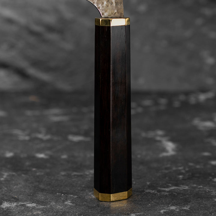 Santoku 17 cm Yu Kurosaki Kokusen Brass Aogami Super/SS