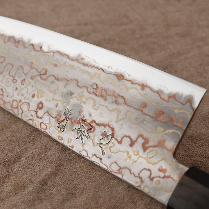 Santoku 18 cm Hatsukokoro Hayabusa Rainbow Aogami#2/SS