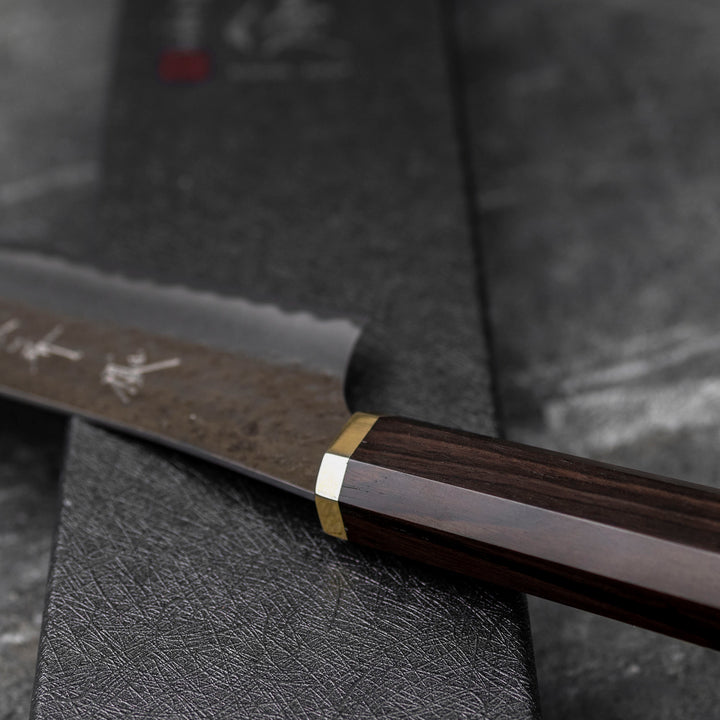 Sujihiki 27 cm Yu Kurosaki Kokusen Brass Aogami Super/SS