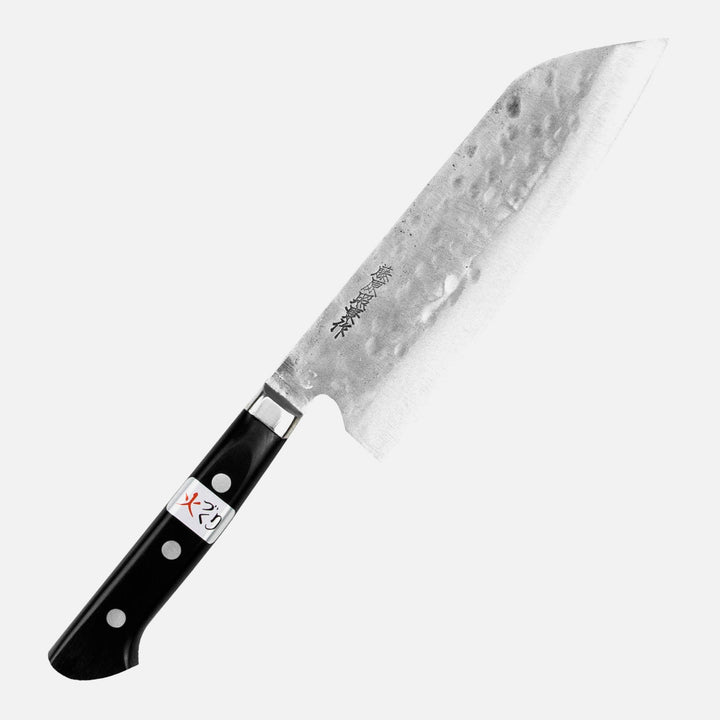 Santoku 17 cm Teruyasu Fujiwara Shirogami#1/SS Pakka