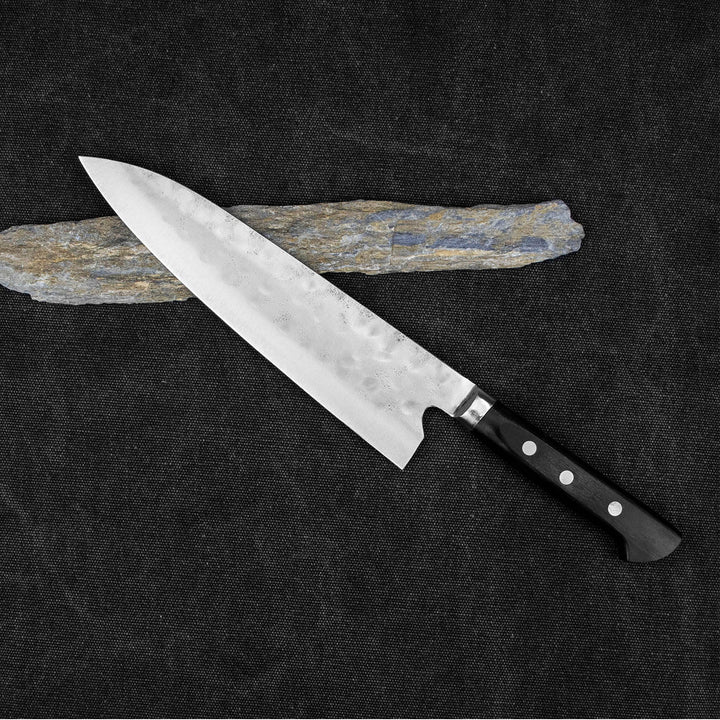 Gyuto 21 cm Teruyasu Fujiwara Shirogami#1/SS Pakka