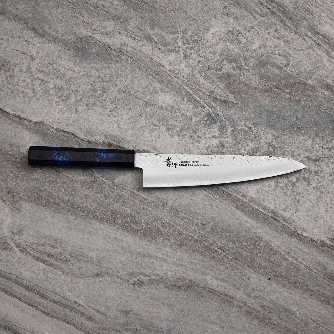 Gyuto 21 cm Sakai Takayuki Nanairo VG-10 Blue