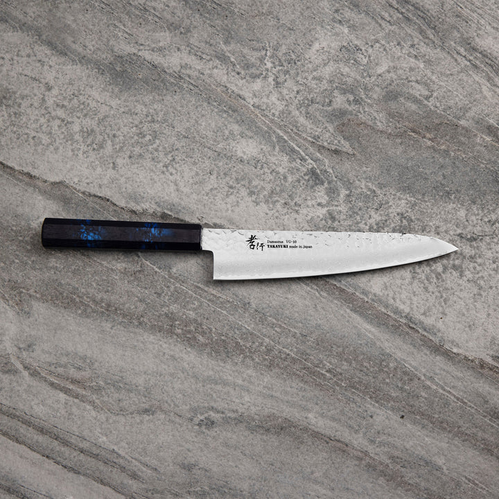 Gyuto 21 cm Sakai Takayuki Nanairo VG-10 Blue