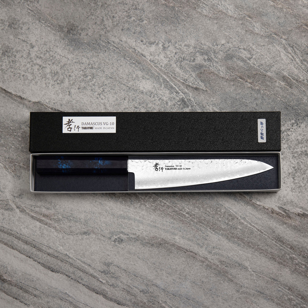 Gyuto 21 cm Sakai Takayuki Nanairo VG-10 Blue