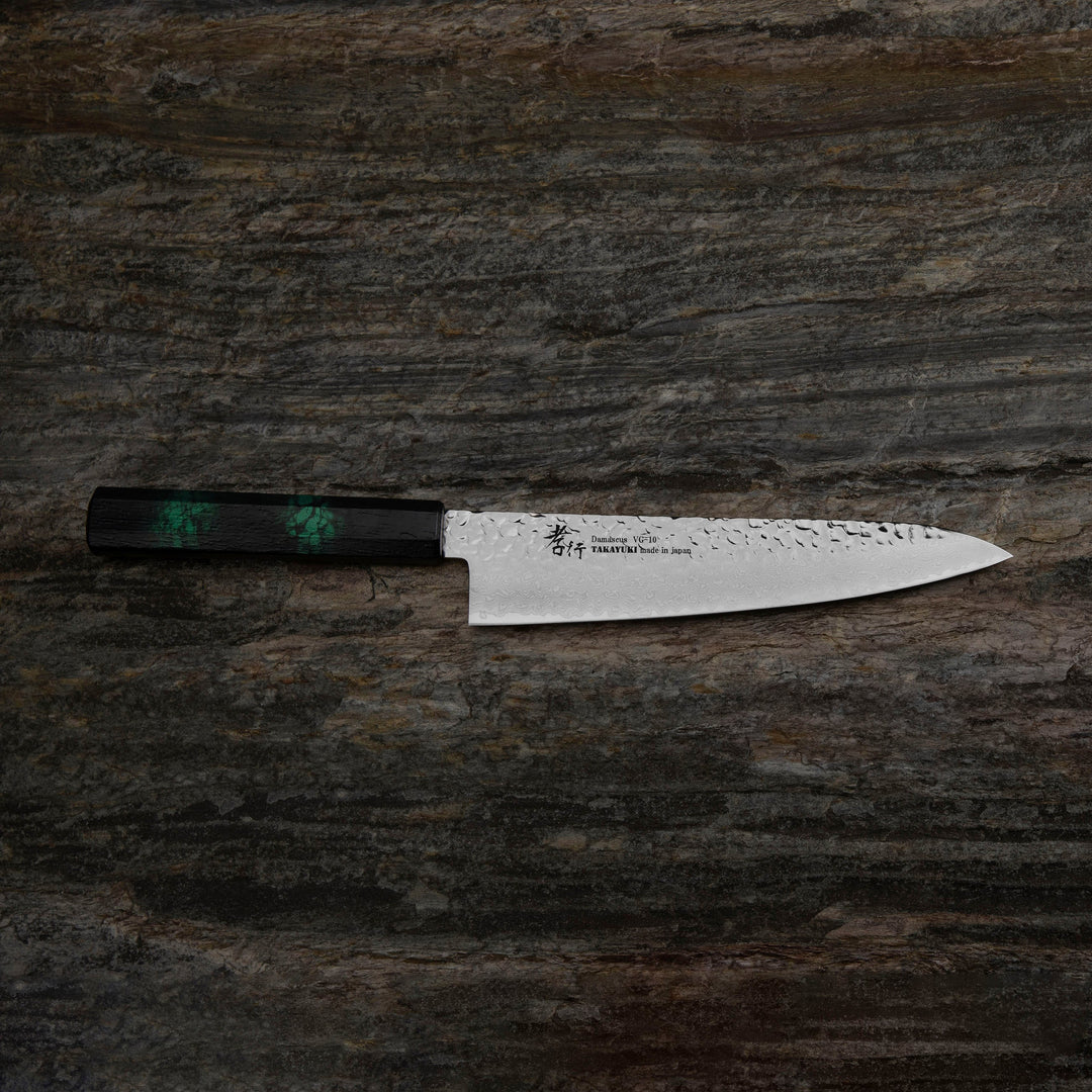 Gyuto 21 cm Sakai Takayuki Nanairo VG-10 Green