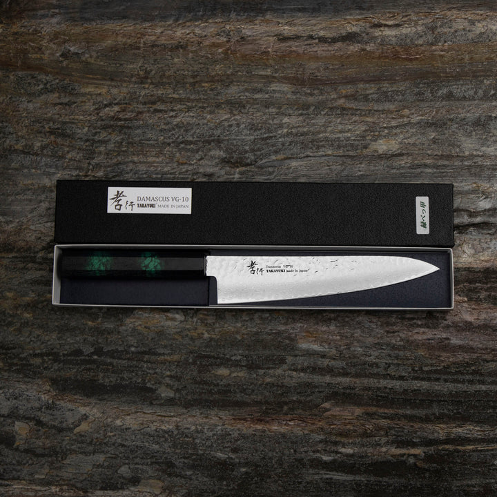Gyuto 21 cm Sakai Takayuki Nanairo VG-10 Green