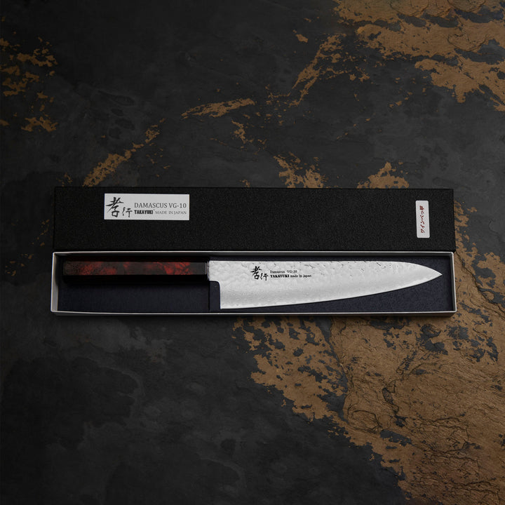 Gyuto 21 cm Sakai Takayuki Nanairo VG-10 Wine