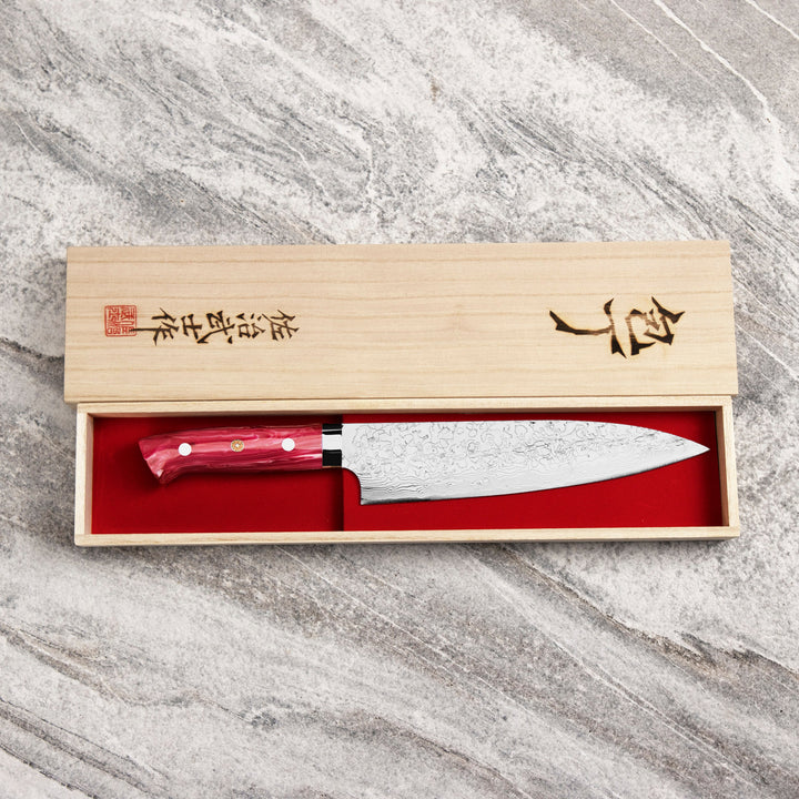 Gyuto 21 cm Takeshi Saji Red Turquise R-2