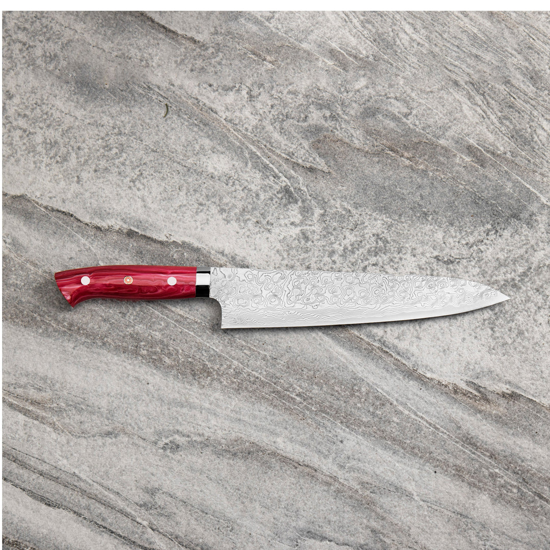 Gyuto 24 cm Takeshi Saji Red Turquise R-2