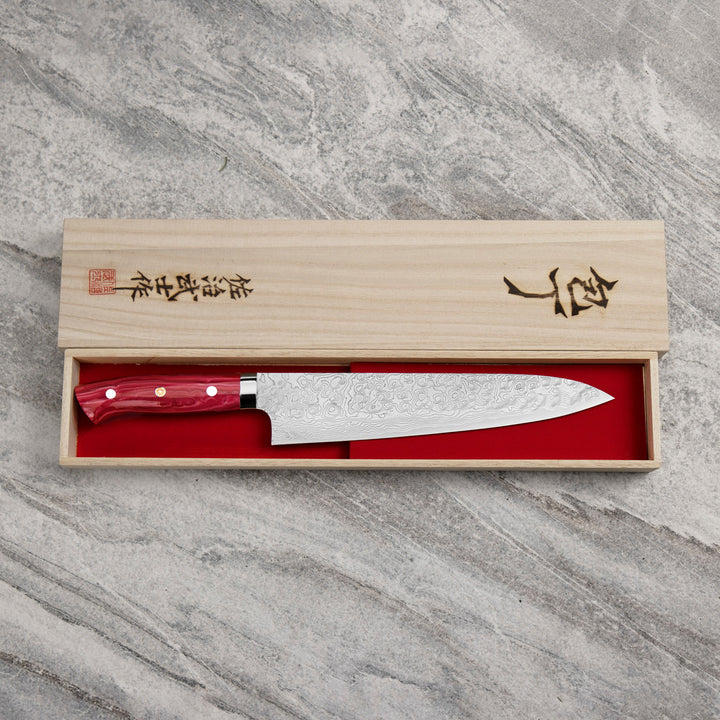 Gyuto 24 cm Takeshi Saji Red Turquise R-2