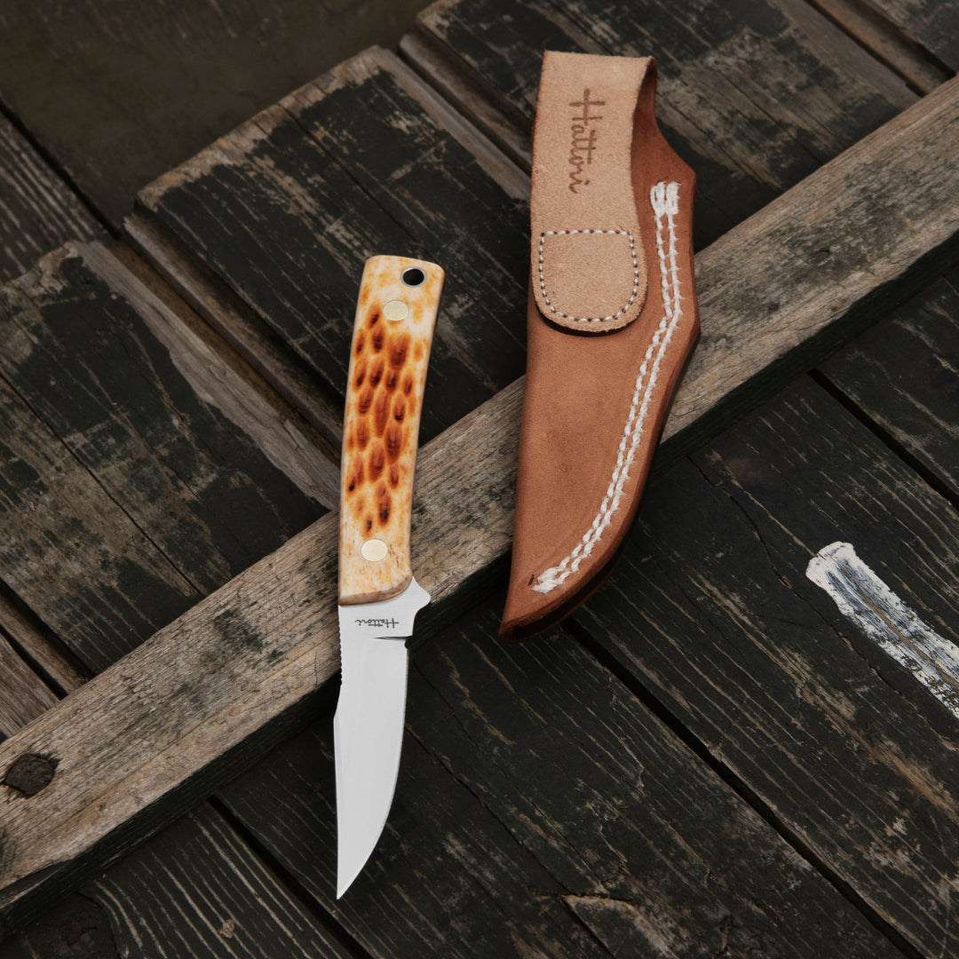 Hattori Utility Hunter VG-10 Stag Bone Outdoor 6,5 cm