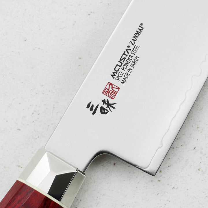 Santoku 15 cm Mcusta Zanmai Red Revolution SG2