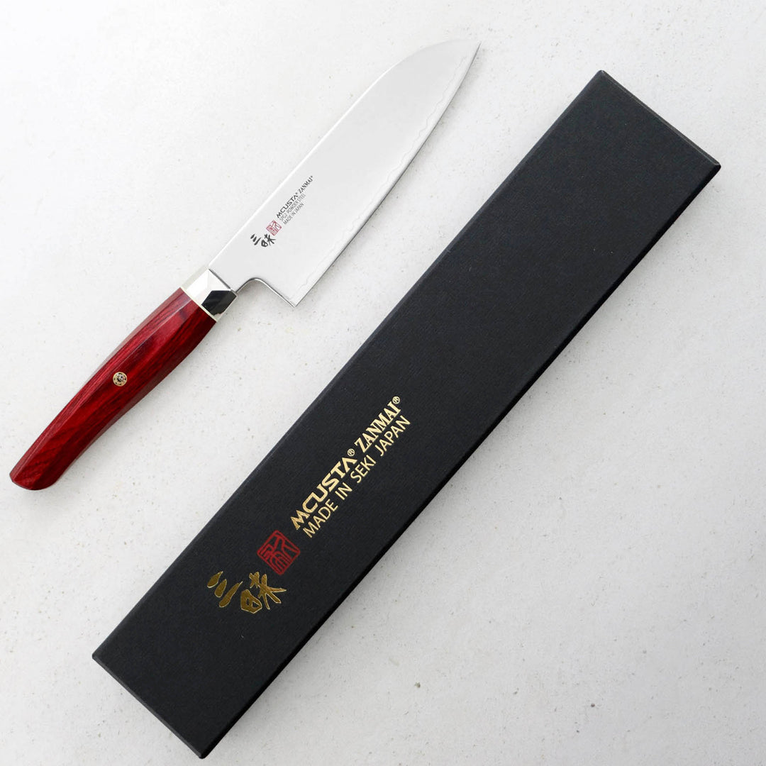 Santoku 15 cm Mcusta Zanmai Red Revolution SG2