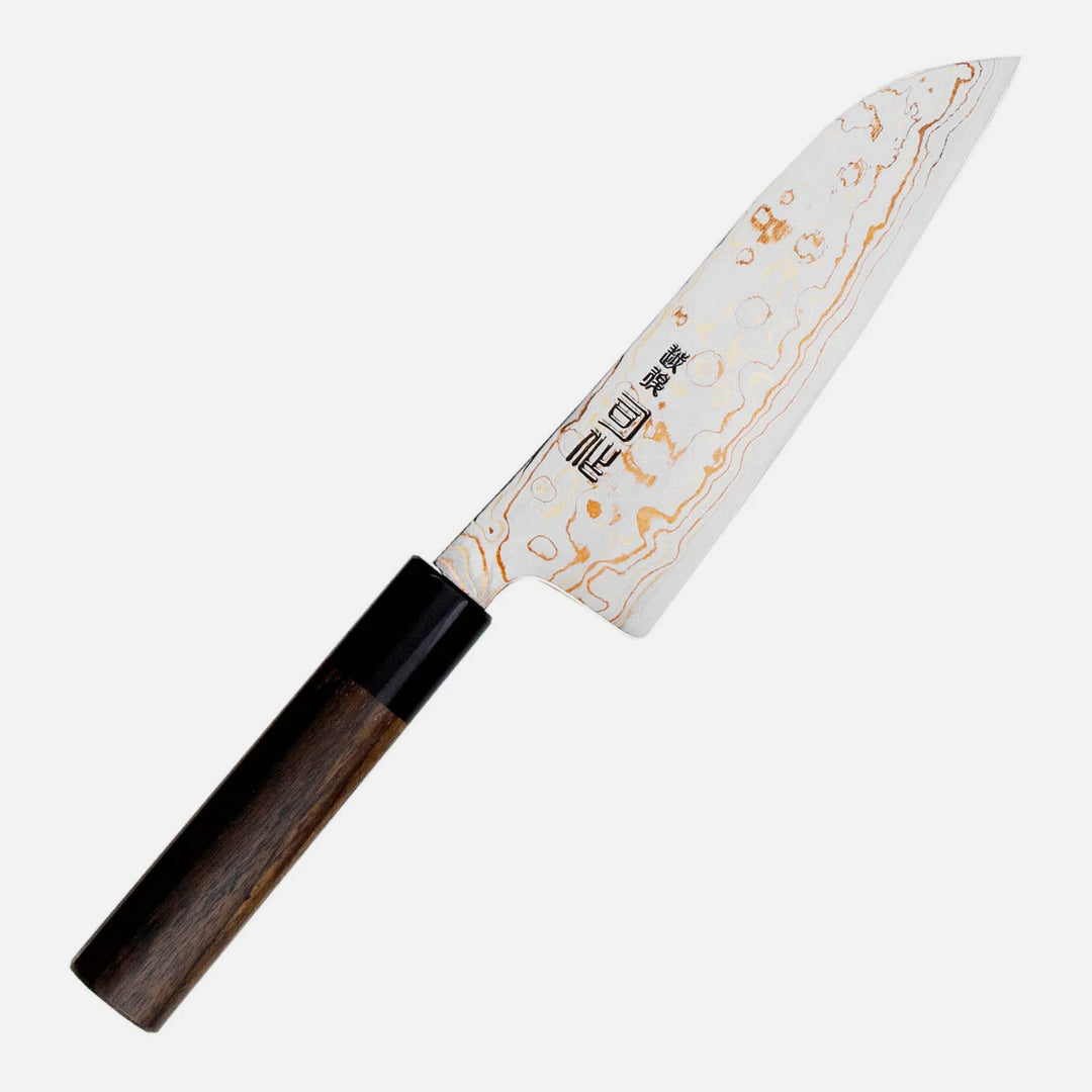 Santoku 16,5 cm Tsukasa Hinoura Color Damascus VS2