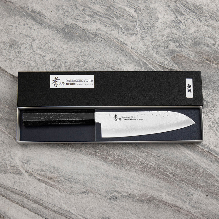 Santoku 17 cm Sakai Takayuki Nanairo VG-10 Ebony