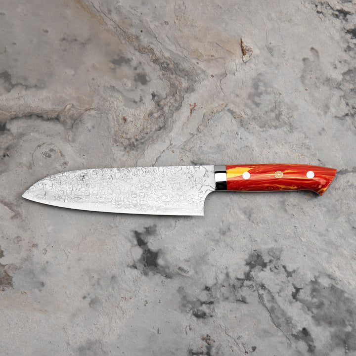 Santoku 18 cm Takeshi Saji Red Turquise R-2 LIMITED