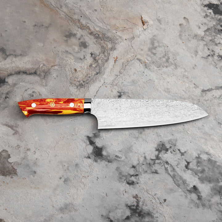 Santoku 18 cm Takeshi Saji Red Turquise R-2 LIMITED