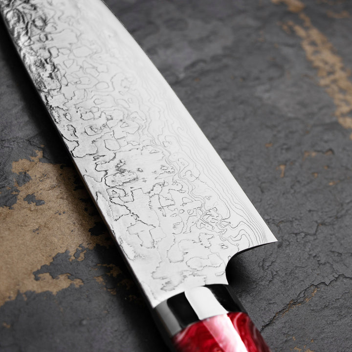 Santoku 18 cm Takeshi Saji Red Turquise R-2